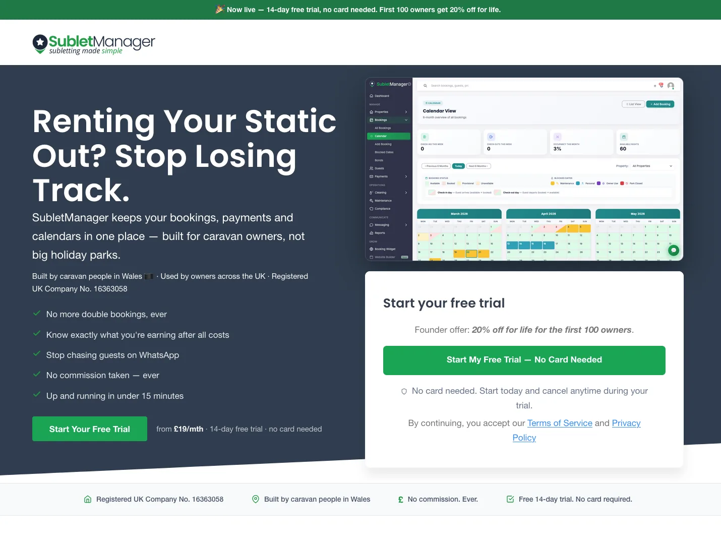 SubletManager website shown in its responsive desktop and mobile layouts