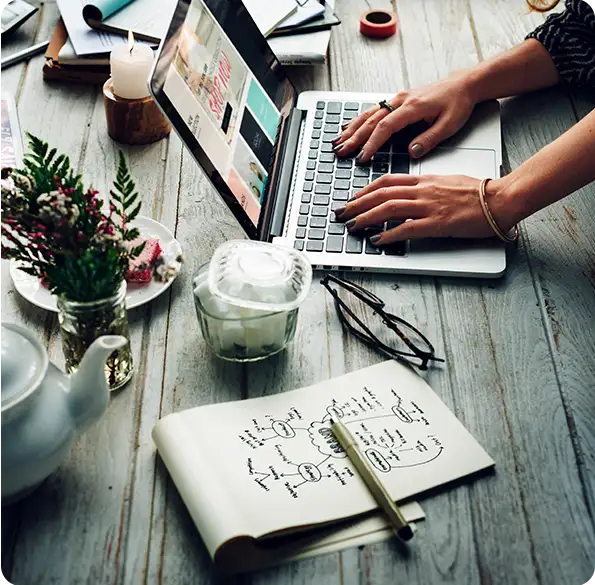AI and automation supporting a business workflow