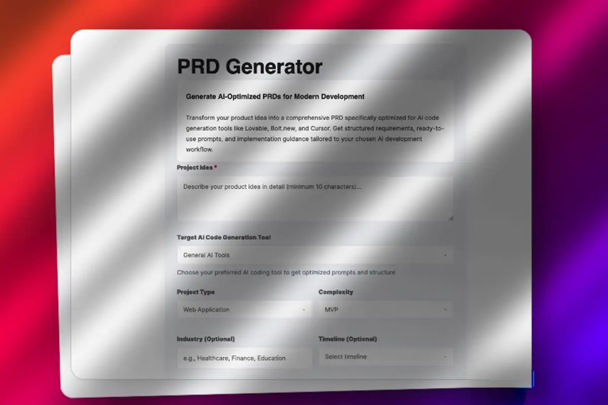PRD Generator Interface